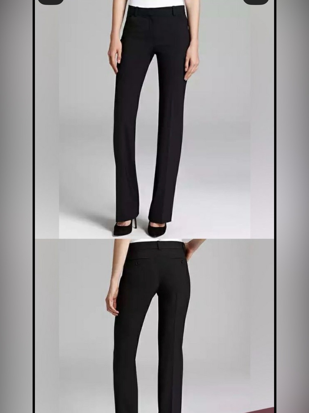 Theory Wool lightweight Black Boot-Cut Pants